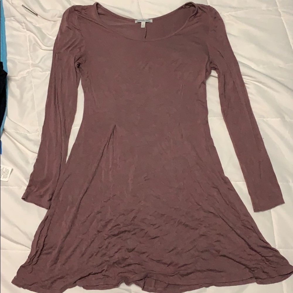 mauve tshirt dress